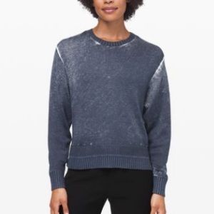 lululemon hazy day sweater shadow blue sz L